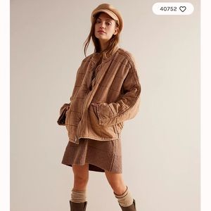 Free People Dolman Quilted Knit Jacket.